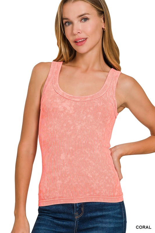 Brooke Mineral Wash Reversible Ribbed Tank