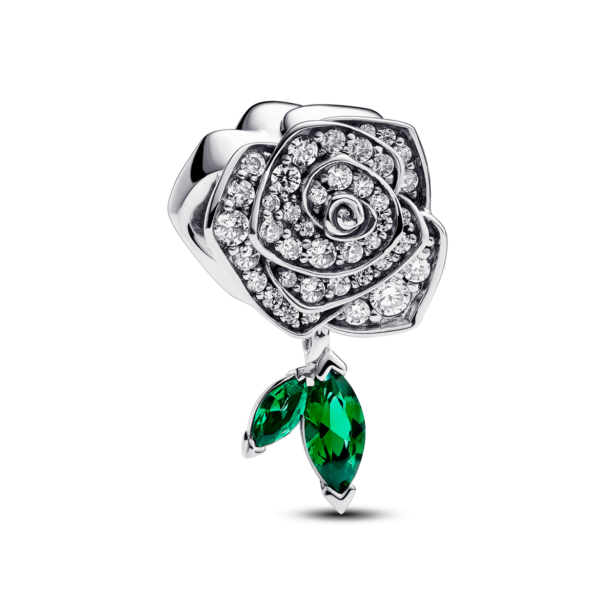 Sparkling Rose in Bloom Charm