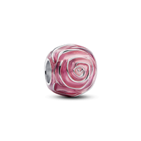 Pink Rose in Bloom Charm