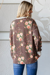 Cindy Ribbed Floral Pullover