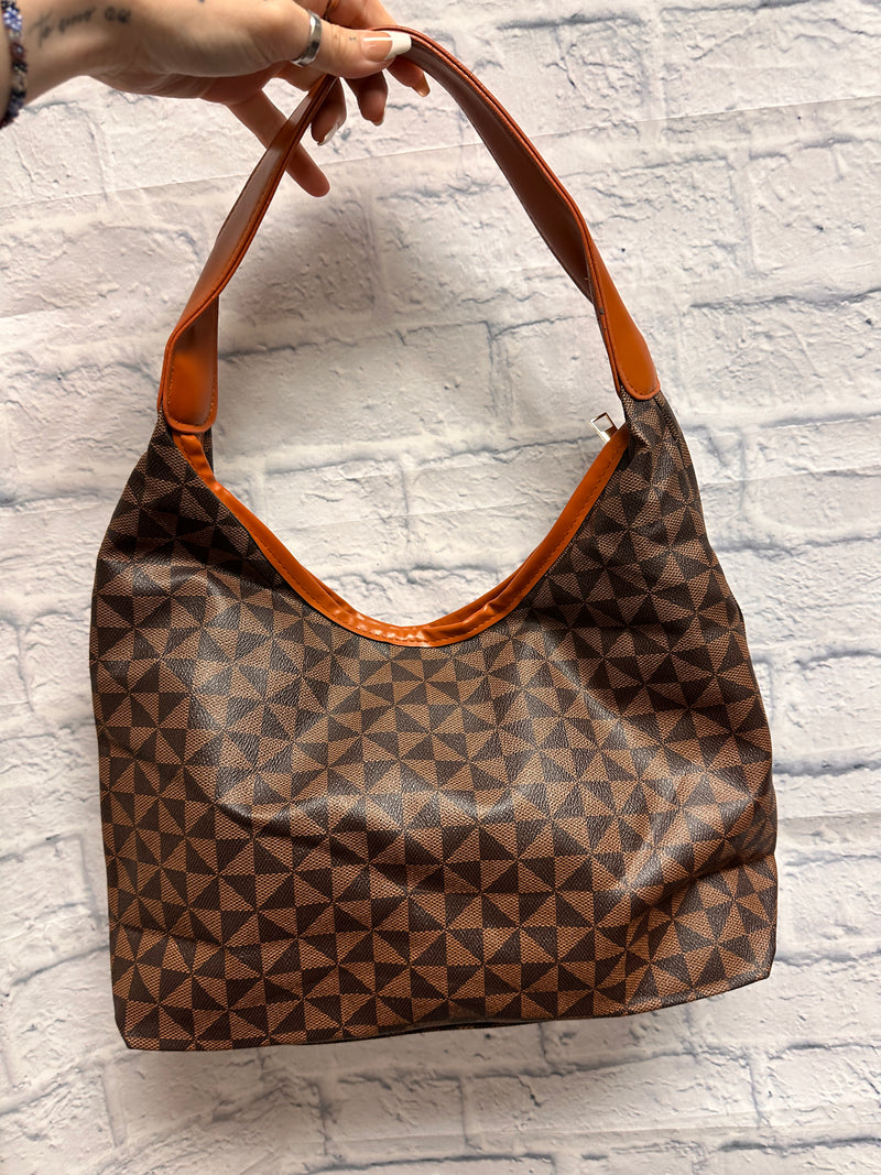 Deana Triangle Print Hobo Bag