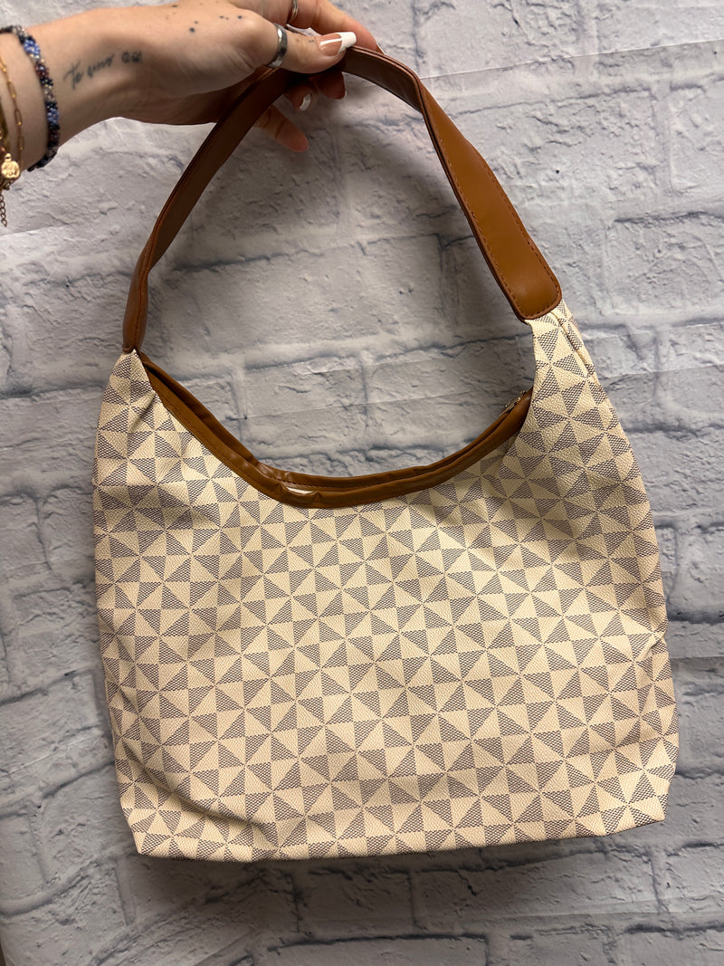 Deana Triangle Print Hobo Bag