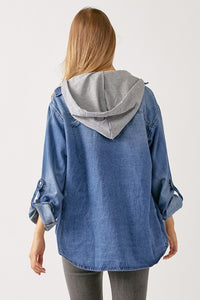 Diane Hooded Shirt Jacket