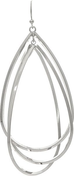 Silver Spinny Teardrops Earrings