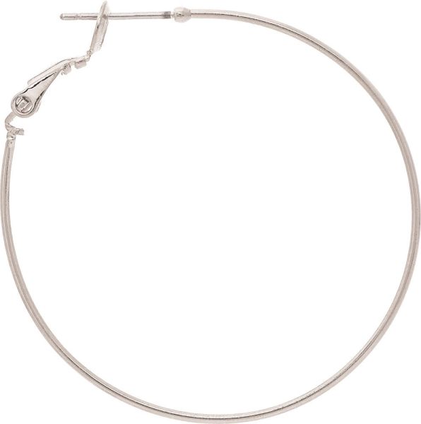 Silver 1.5" Hoop Earrings