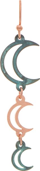 Two Tone Moon Dangle Earrings