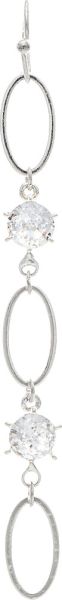 Crystal Oval Link Earrings