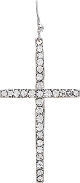 Pave Cross Earrings