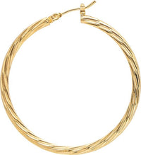 Diamond Cut 1.5" Hoop Earring