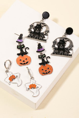 Halloween Enamel Earrings