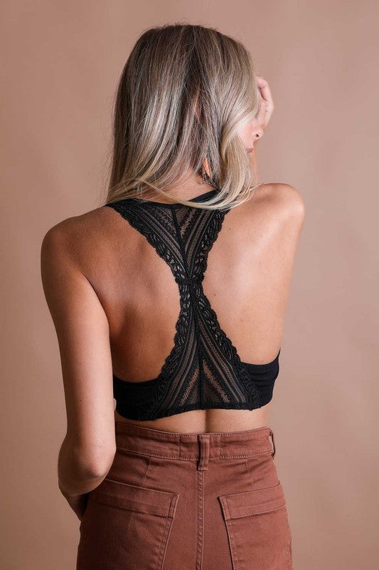 Elle Seamless Lace Racerback Bralette