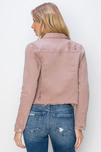 Emmy Frayed Hem Denim Jacket 0505
