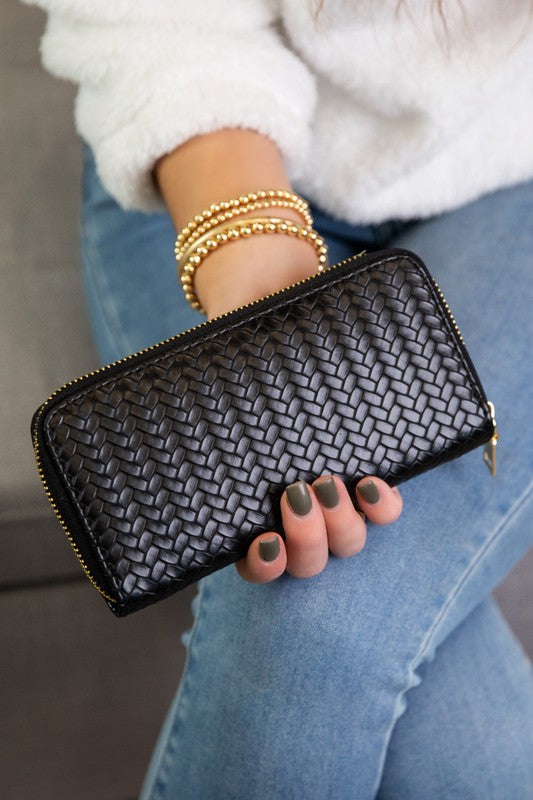 Este Woven Leather Wallet