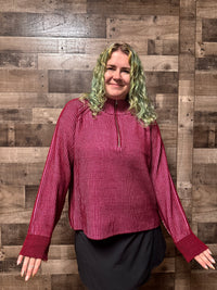 Frida Two Tone Half Zip Sweatshirt