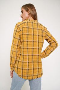 Gabby Raw Edge Plaid Shirt