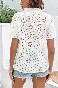 Grasiela Embroidered Hollow Out Top