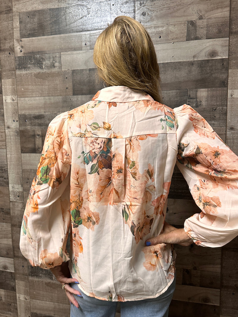 Gwyneth Floral Button Down Top