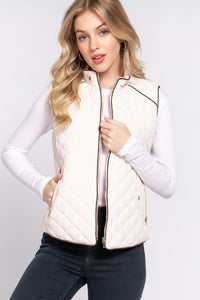 Hannah Quilted Zip-Up Vest
