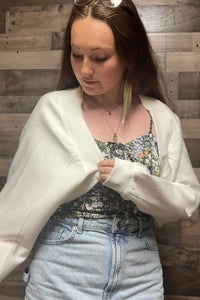 Helena Scuba Knit Cropped Shrug