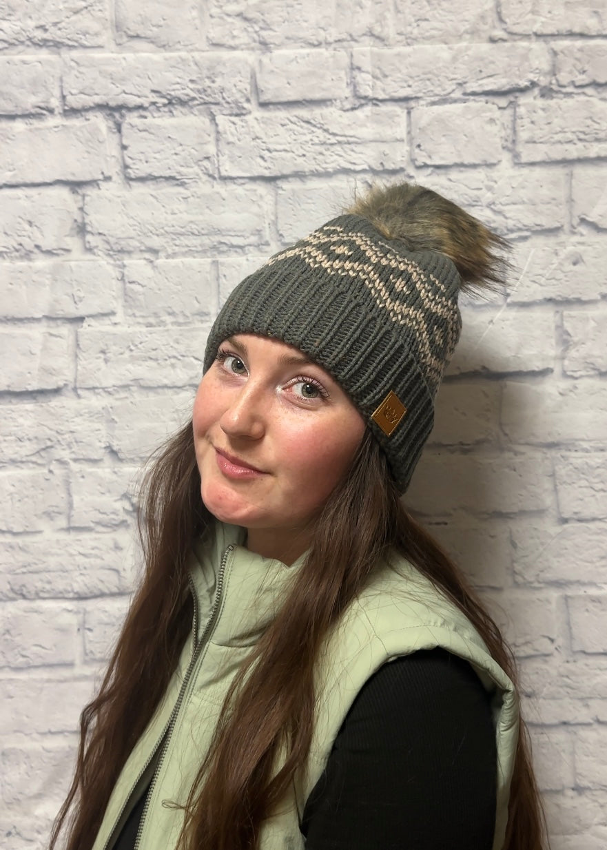 Lulu Speckled Pattern Pom Hat