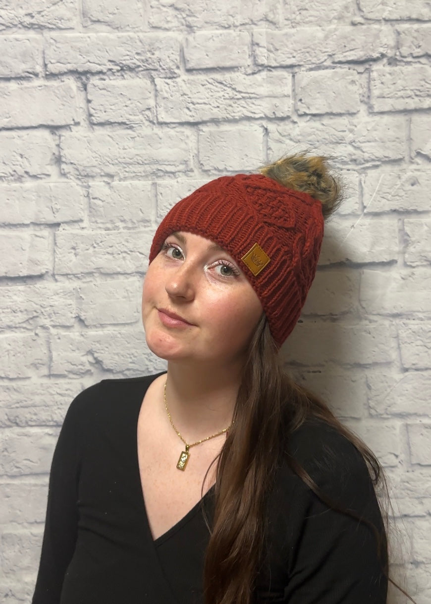 Ruby Cable Knit Hat