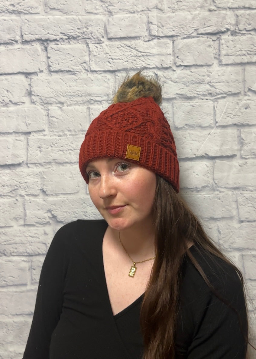 Ruby Cable Knit Hat