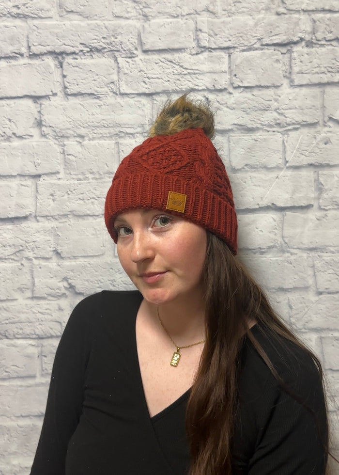 Ruby Cable Knit Hat