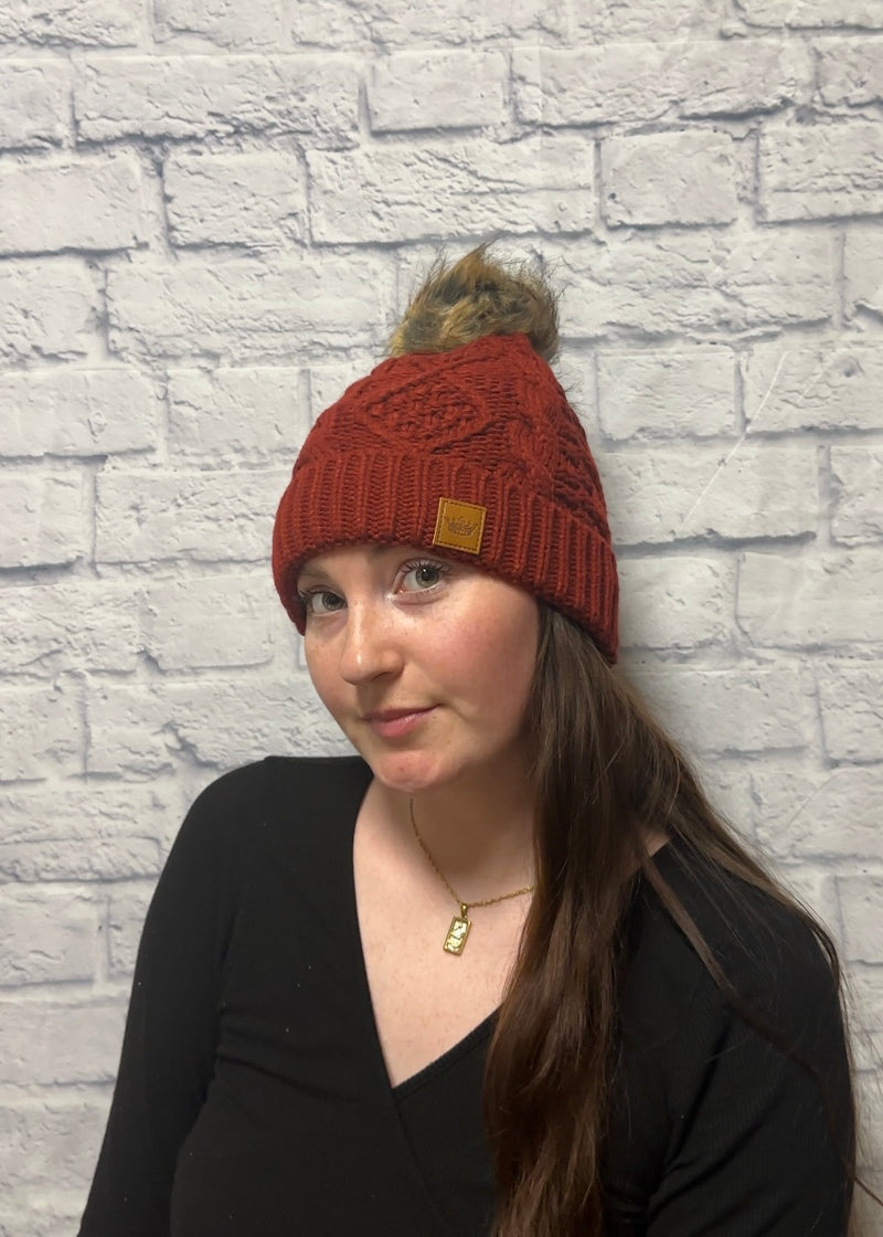 Ruby Cable Knit Hat