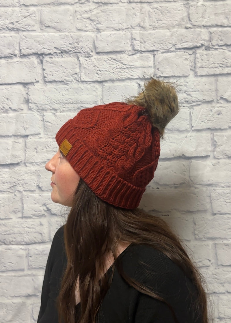 Ruby Cable Knit Hat