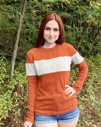 Adilyn Wide Ribbed Color Block Top