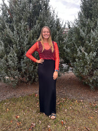 Dahlia Side Slit Maxi Dress - Black