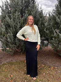 Dahlia Side Slit Maxi Dress - Black