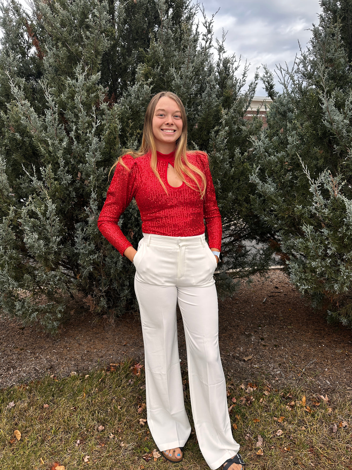 Maren Wide Leg Pants - White