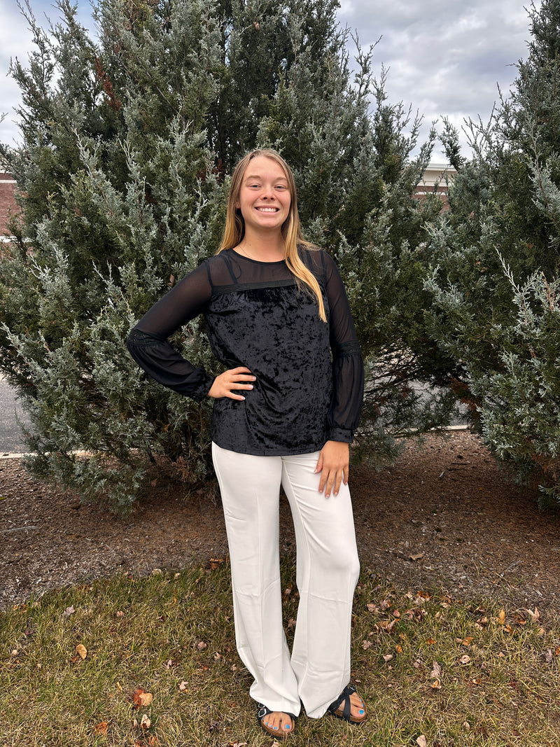 Maren Wide Leg Pants - White