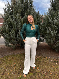 Maren Wide Leg Pants - White