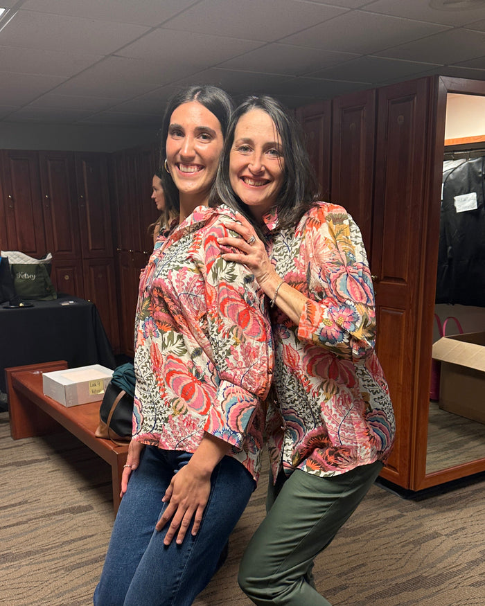 Jessica Bold Floral Button Front Top