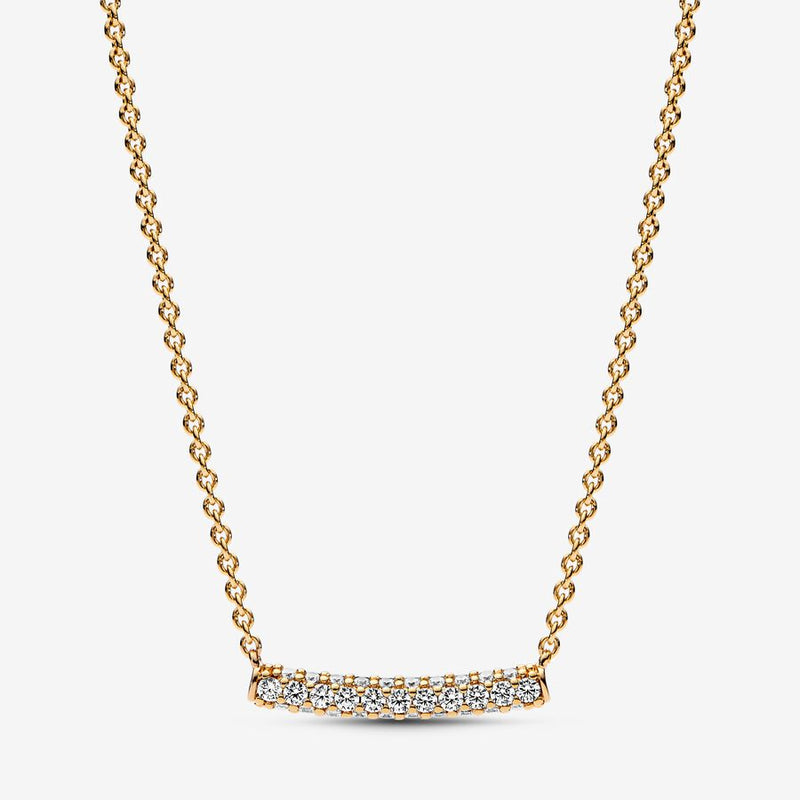 Pandora Timeless Pave Single-Row Bar Collier Necklace