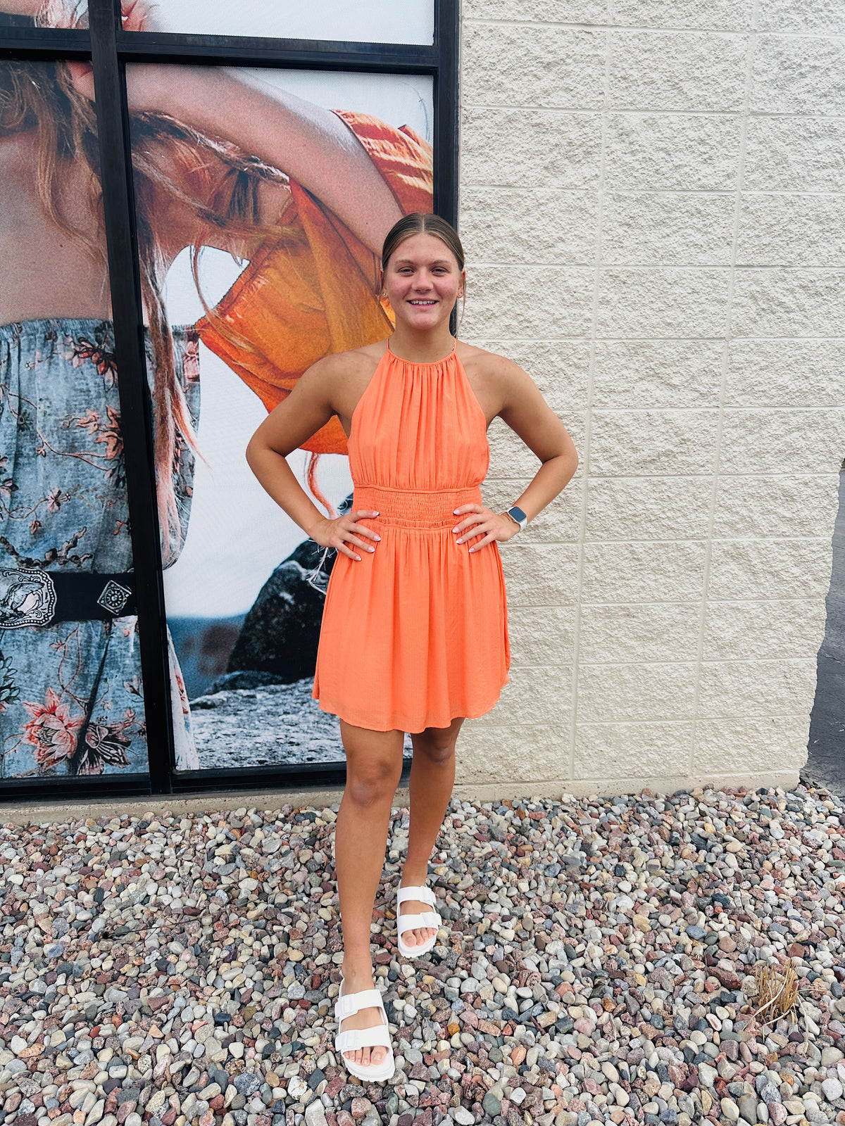 Colette Smocked Waist Mini Dress
