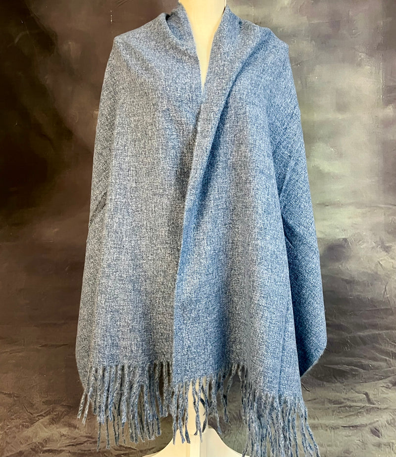 Irene Tassel Trim Oversized Winter Scarf