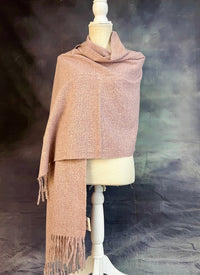 Irene Tassel Trim Oversized Winter Scarf