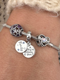 Openwork Mum & Heart Charm