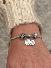 Openwork Hearts Mom Charm
