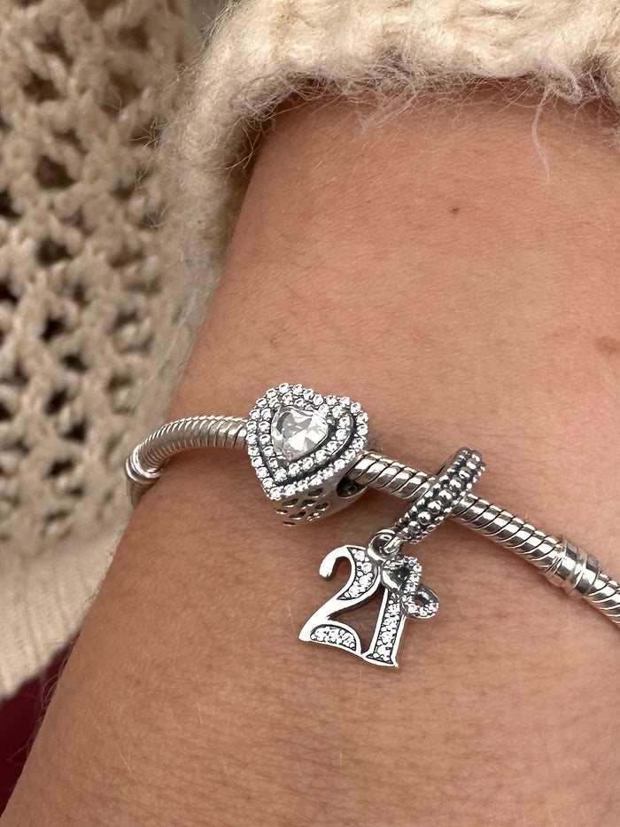 21st Celebration Dangle Charm
