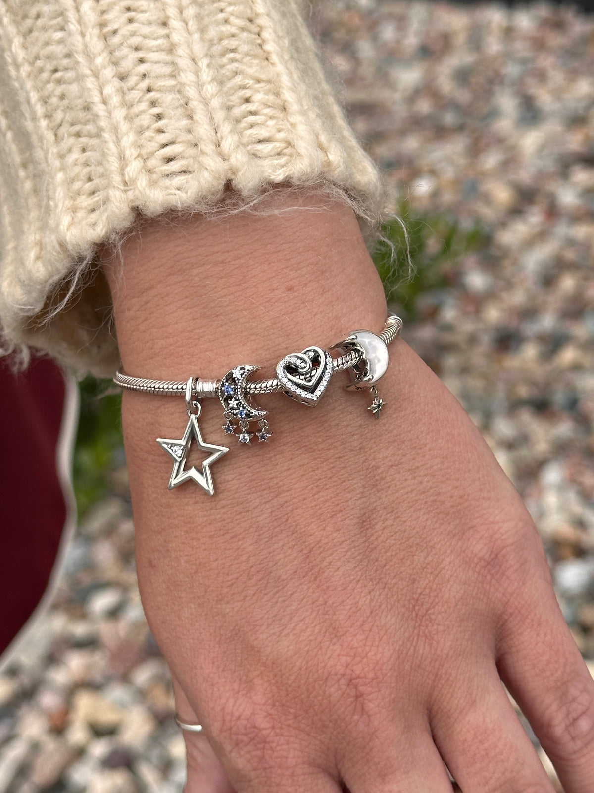 Moon & North Star Charm