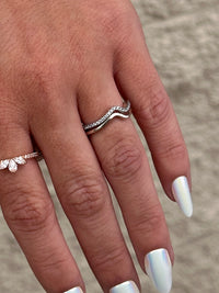 Polished Silver Wave Ring
