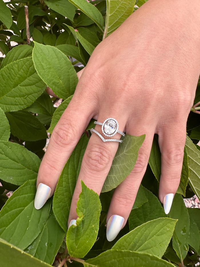 Sparkling Wishbone Ring