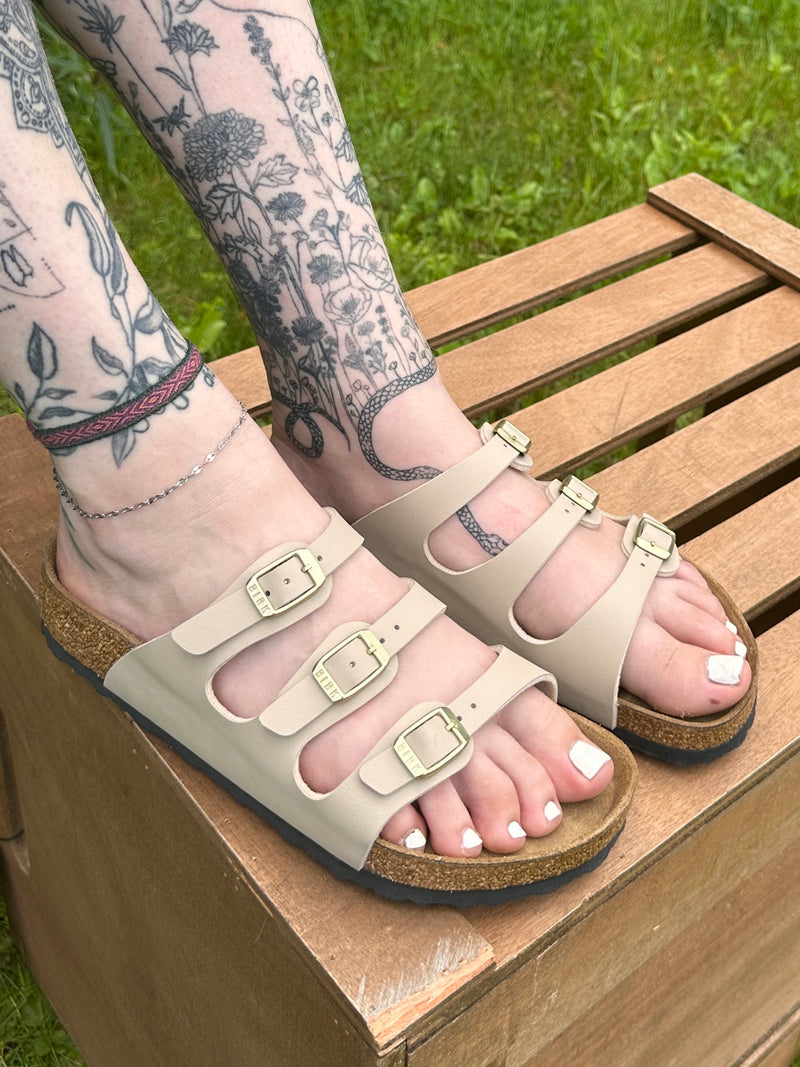 Birkenstock Florida Birko-Flor Sandals - Sandcastle (Medium/Narrow)