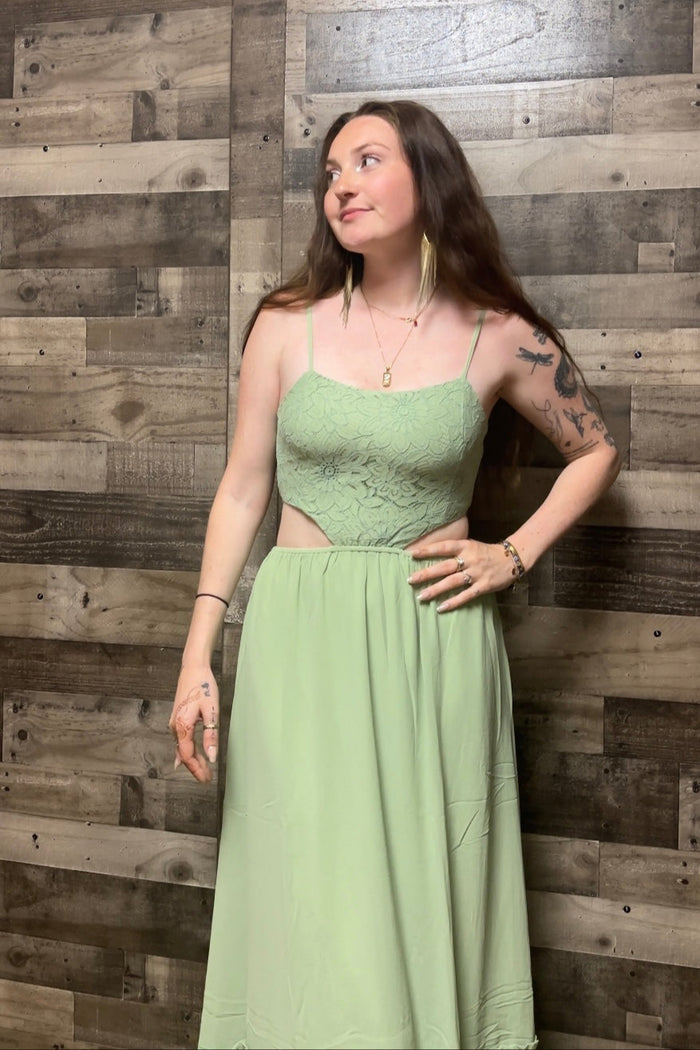 Calliope Lace Cutout Maxi Dress