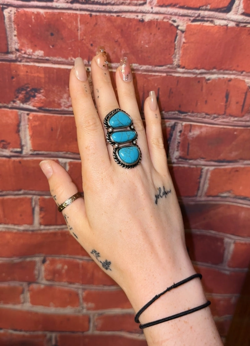 Semiprecious Turquoise Stone Ring