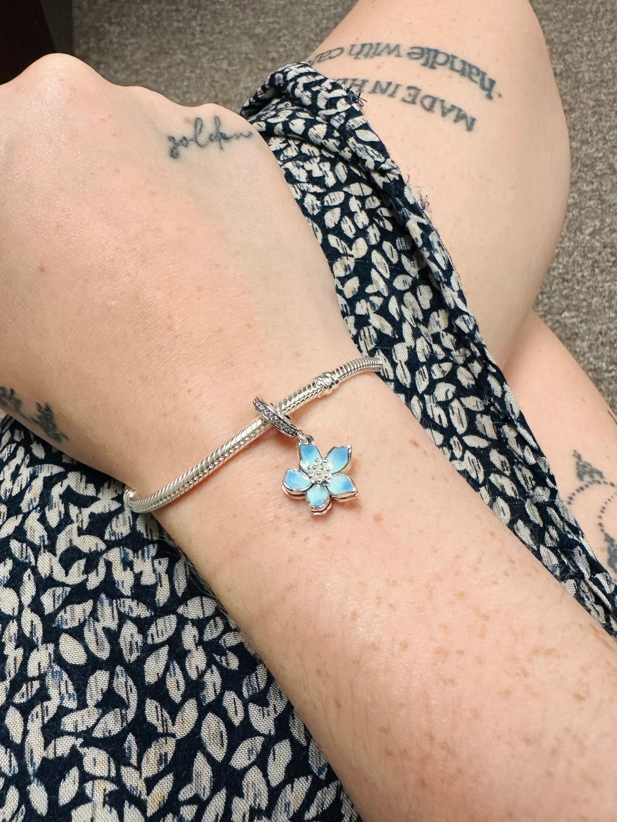 Blue Blossom Dangle Charm